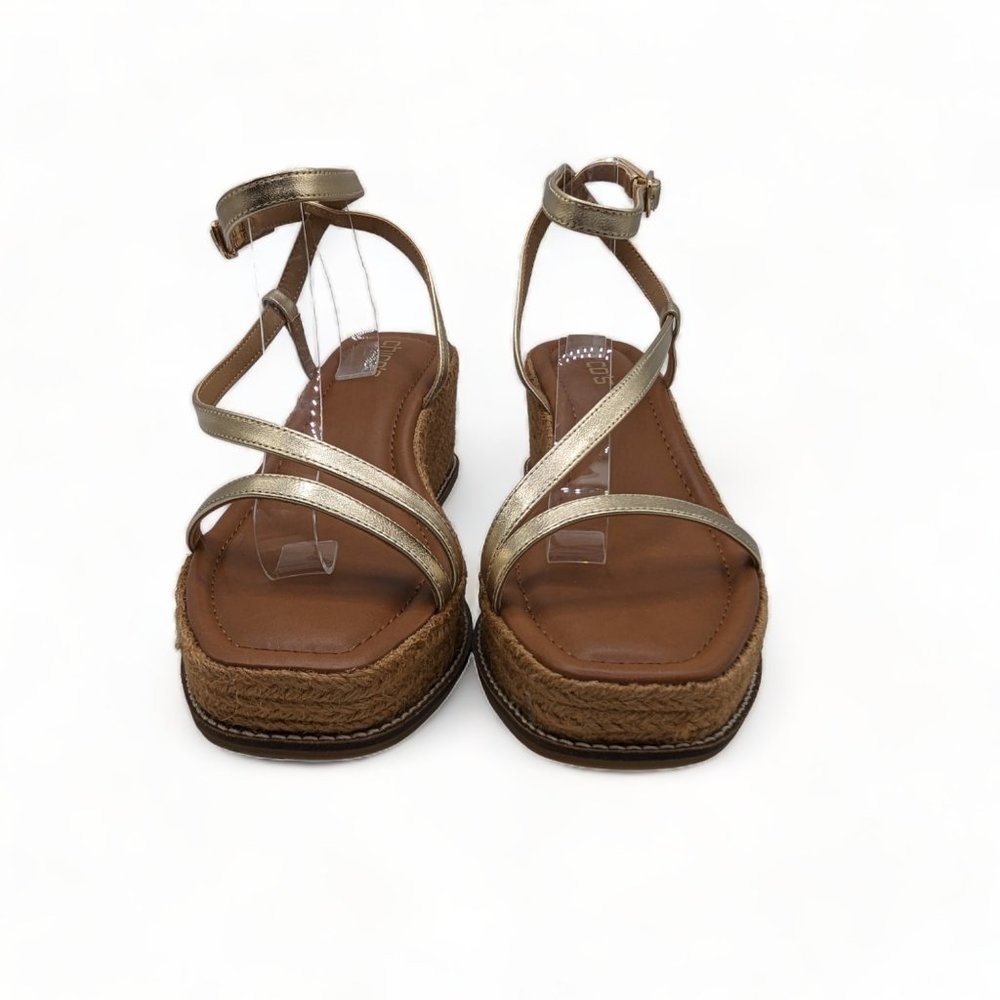 Chicos $139 Carlina Champagne Gold Sandals~10 M~NIB Platform - Picture 6 of 11